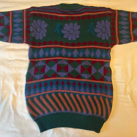 Colorful Geometric Pattern Sweater - Picture 3 of 5